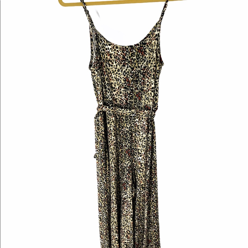 Derek Heart Animal Print Jumpsuit